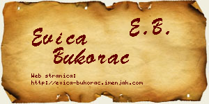 Evica Bukorac vizit kartica